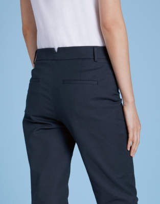 Oxford Sateen Ankle Grazer Trousers | Clothing Sale | The White Company UK