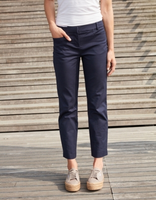 Oxford Sateen Capri Pants All Clothing Sale The White Company US