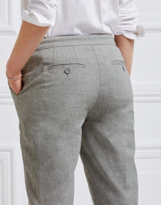 Oxford Trousers with Linen Clothing Sale The White Company UK