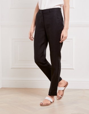 Oxford Trousers with Linen Clothing Sale The White Company UK