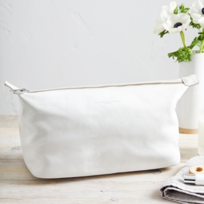 leather wash bag womens