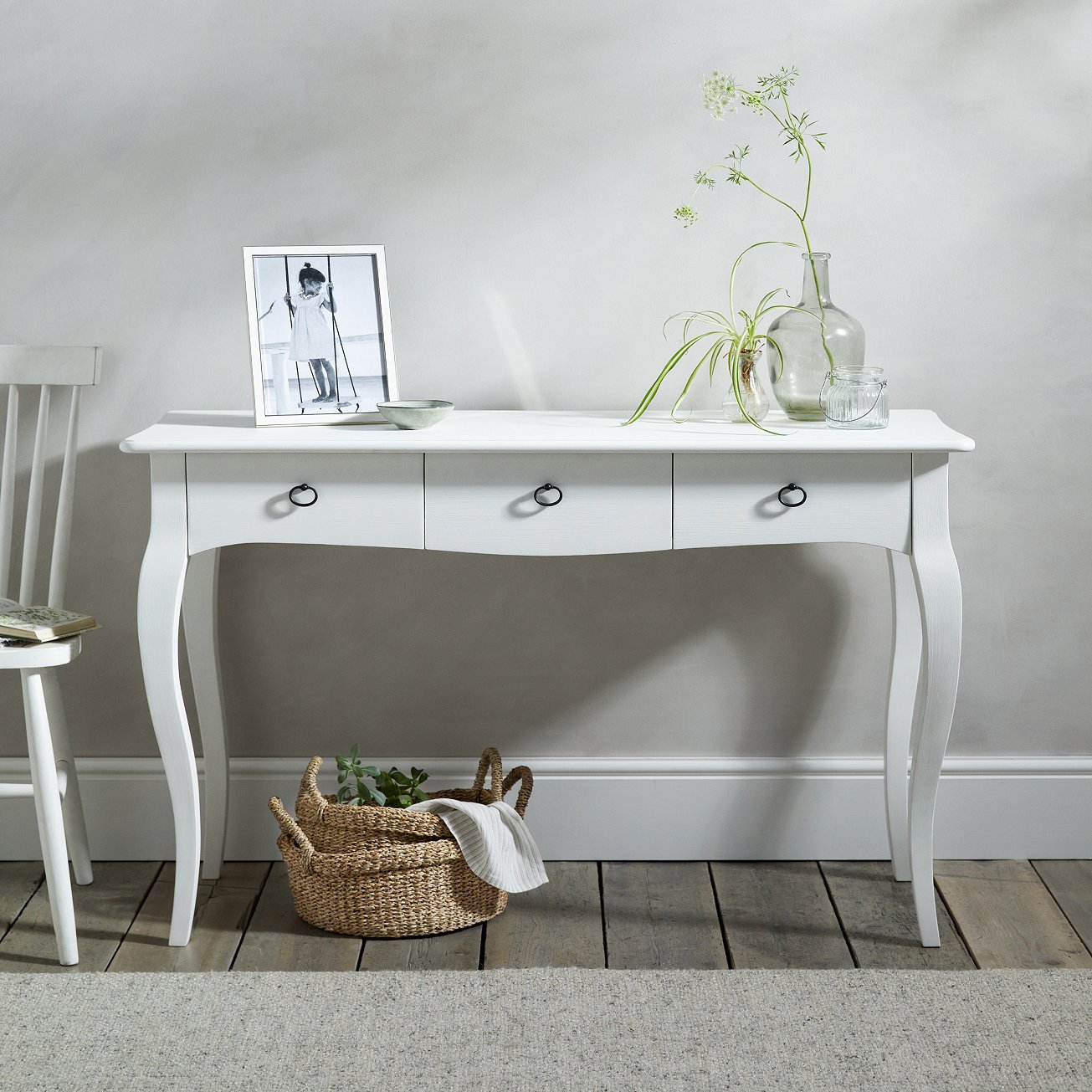If you are looking to add a dab of understated elegance and style to your hallway, then look no further than the Provence Console Table. The vintage French design has all the curves you could desire with three deep drawers for storage. - £450.00