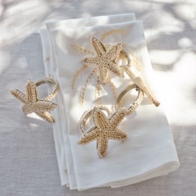 Palm Tree Embroidered Napkin – Set of 4