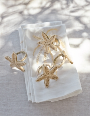 Palm Tree Embroidered Napkin – Set of 4