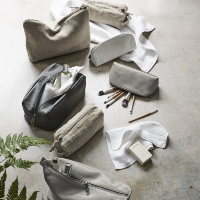 Pebblegrain Leather Wash Bag Bathroom Sale The White Company UK