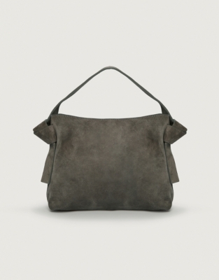 Pembroke Knot Suede Cross Body Bag