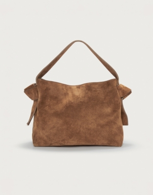 Pembroke Knot Suede Cross Body Bag