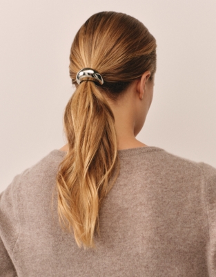 Pendant Hair Bobble - Silver