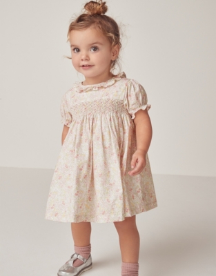 Petunia Organic Cotton Hand Smocked Dress (0–18mths) | Baby Girls ...