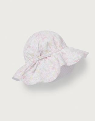Petunia Organic Cotton Scalloped Bow Hat (0–6yrs)