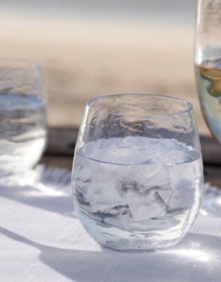 Picnic Tumbler Glass - White