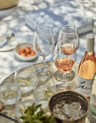 Picnic Tumbler Glass - White