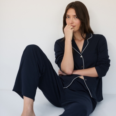 Pima Cotton Classic Piped Pyjama Set