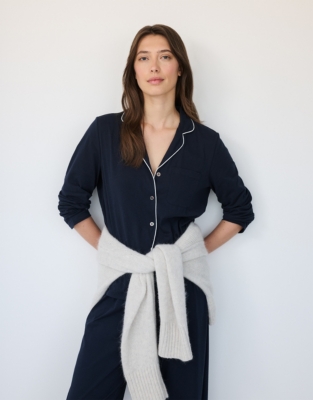 Pima Cotton Classic Piped Pyjama Set