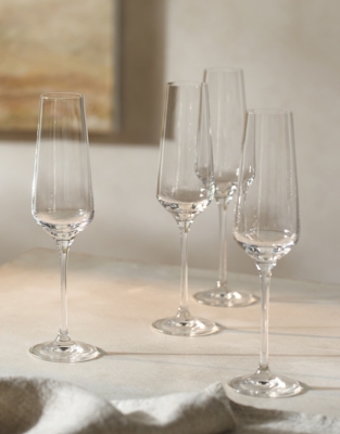 Pimlico Champagne Flute Glasses – Set of 4
