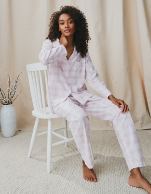 Pink and best sale white pyjamas