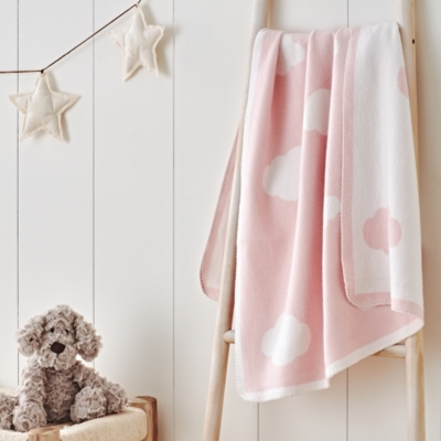 White company shop baby blanket