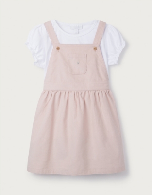 Pink Corduroy Dress and TShirt Set (018mths) Baby Girls' The White Company UK