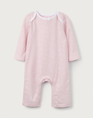 Pink Floral Print Sleepsuit | View All Baby | The White Company UK