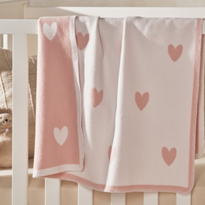 Pink Heart Baby Blanket