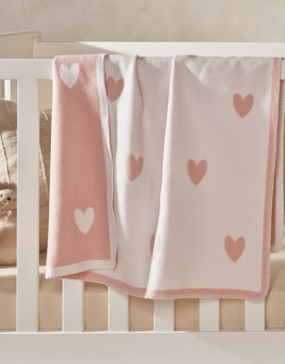 Pink Heart Baby Blanket
