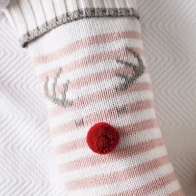 Pink Jingles Knitted Stocking