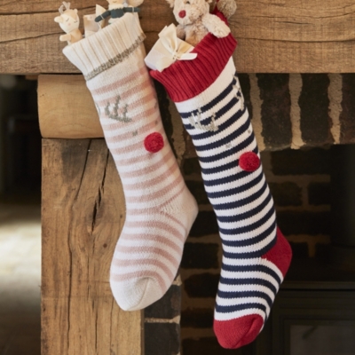 Pink Jingles Knitted Stocking