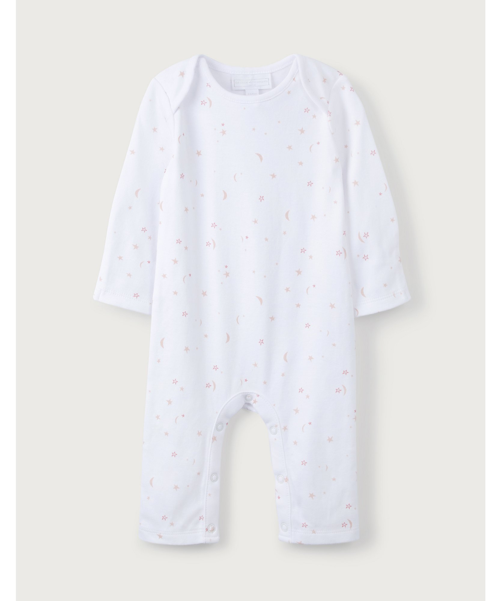 1-1 1/2Y Moon-&-Star-Print Sleepsuit The White Company Clothing Loungewear Sleepsuits 
