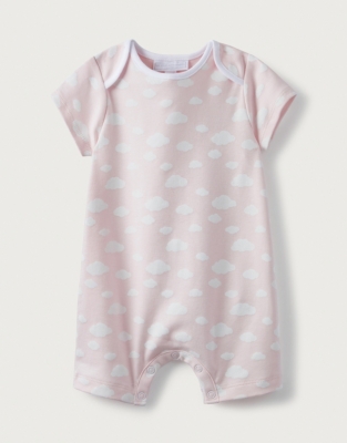 Pink Organic-Cotton Cloud-Print Shortie Sleepsuit | Baby & Children's ...