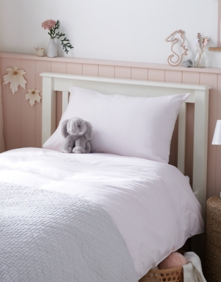 Pink Seersucker Stripe Bed Linen Set