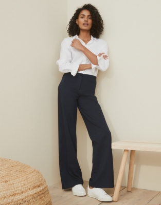 Pinstripe Jersey Straight-Leg Trousers | Clothing Sale | The White ...