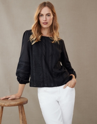 Pintuck-Detail Blouse | Tops & Blouses | The White Company US