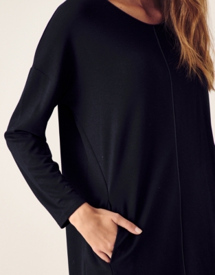 Piped Jersey Cocoon Dress Clothing Sale The White Company UK