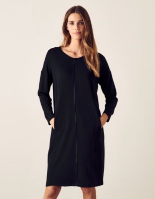 Piped Jersey Cocoon Dress Clothing Sale The White Company UK