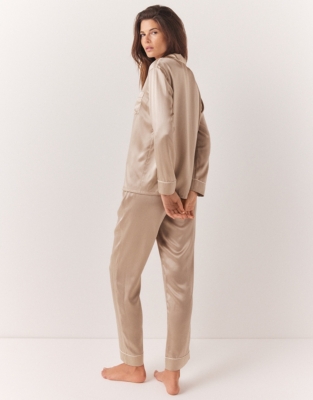 Piped Silk Pyjama Set