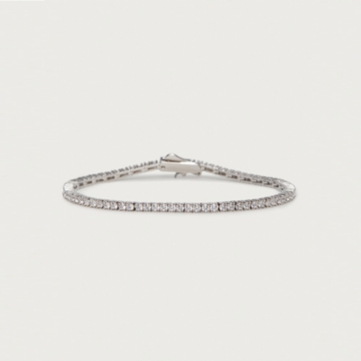 Platinum Plated CZ Tennis Bracelet