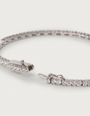 Platinum Plated CZ Tennis Bracelet