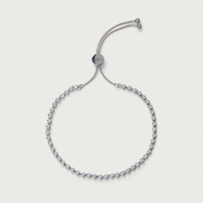 Platinum Plated Set Stone Friendship Bracelet