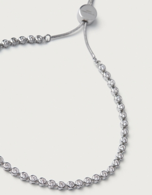 Platinum Plated Set Stone Friendship Bracelet