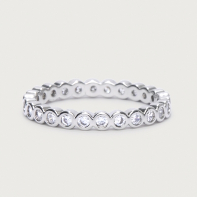 Platinum Plated Set Stone Ring