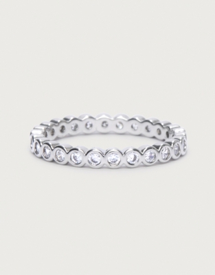 Platinum Plated Set Stone Ring