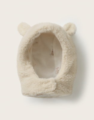 Playful Bunnies Teddy Fleece Bonnet (0-2yrs)