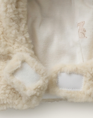 Playful Bunnies Teddy Fleece Bonnet (0-2yrs)