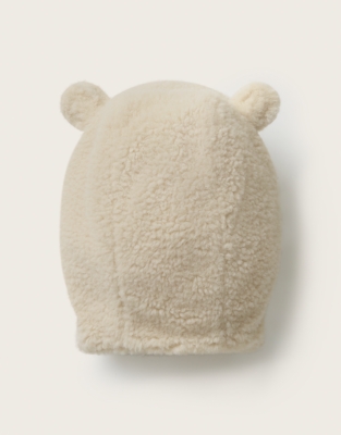 Playful Bunnies Teddy Fleece Bonnet (0-2yrs)