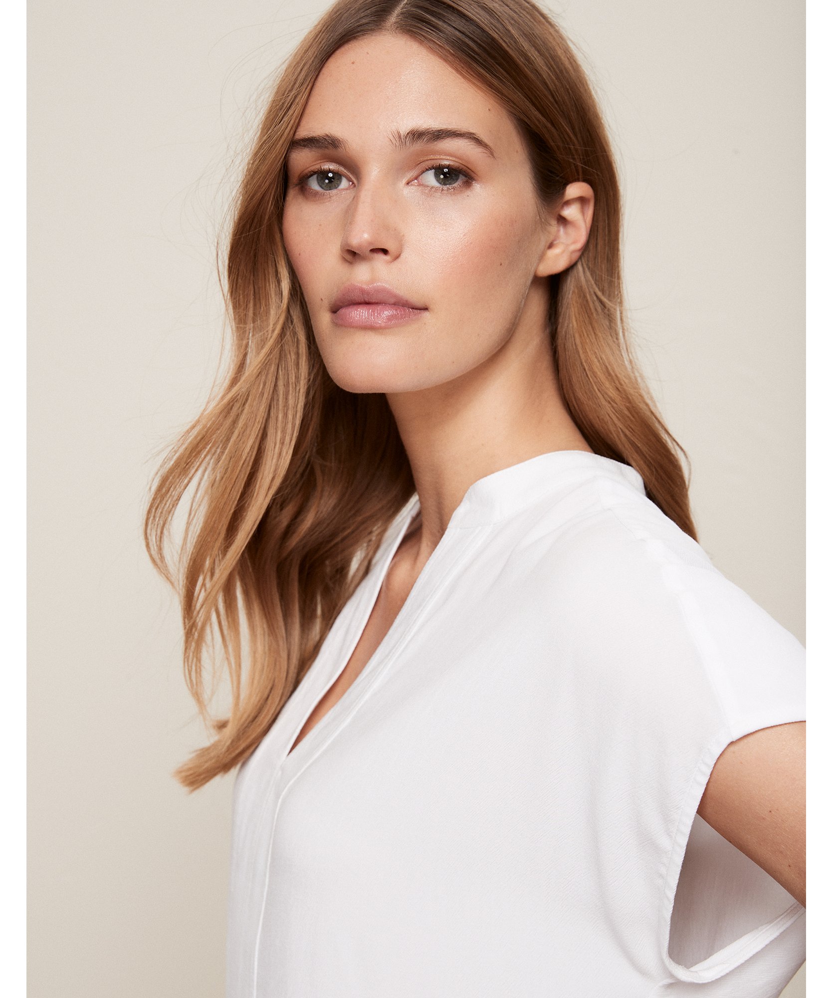 Pleat Front Short Sleeve Blouse | New In Clothing | The White Company UK