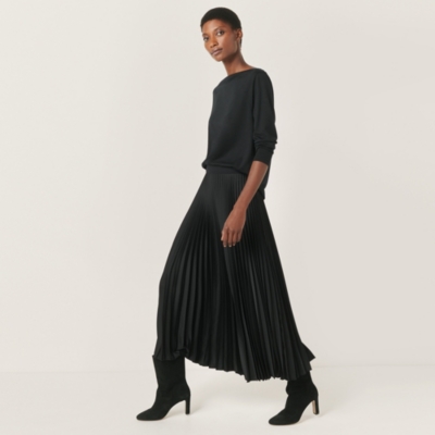 Pleated Midi Skirt