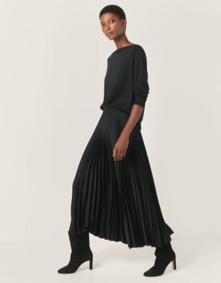 Pleated Midi Skirt