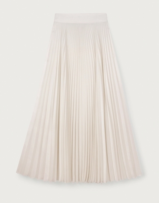 Pleated Midi Skirt - Ivory