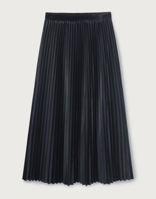 Pleated Velvet Skirt | Dresses & Skirts | The White Company US