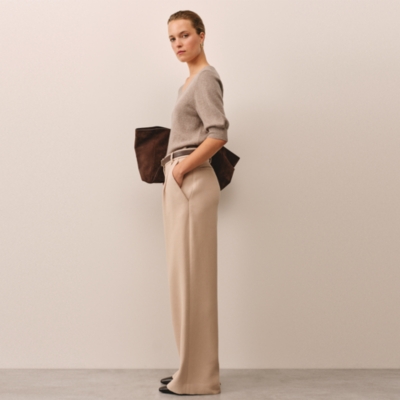 Pleated Wide Leg Trousers